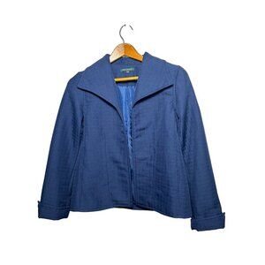 For Cynthia Women’s Small Navy Quilted Open Front Lightweight Jacket